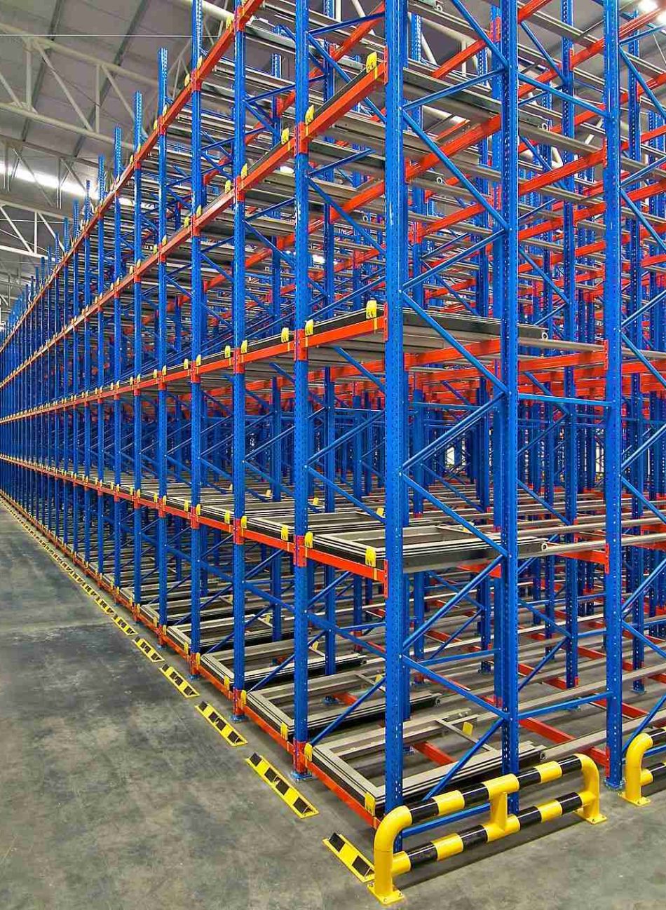 Flexible racking systems designed for high inventory turnover.